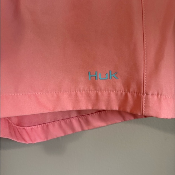 Huk Coral swim Shorts with Blue Accents - Picture 2 of 5